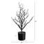 Arbre d'Halloween artificiel pré-éclairé noir avec 200 lumières DEL orange et mauve-935656966