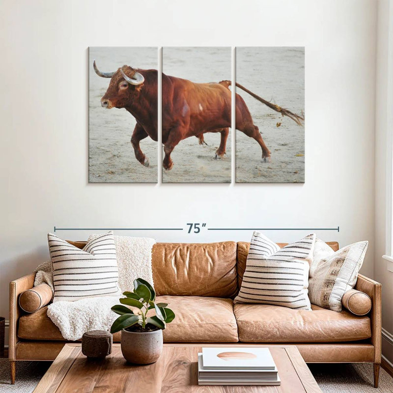 Brampt Red Spanish Bull, 36" H x 57" W