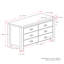 Commode double à 6 tiroirs H 55 po Humberto-1966775652