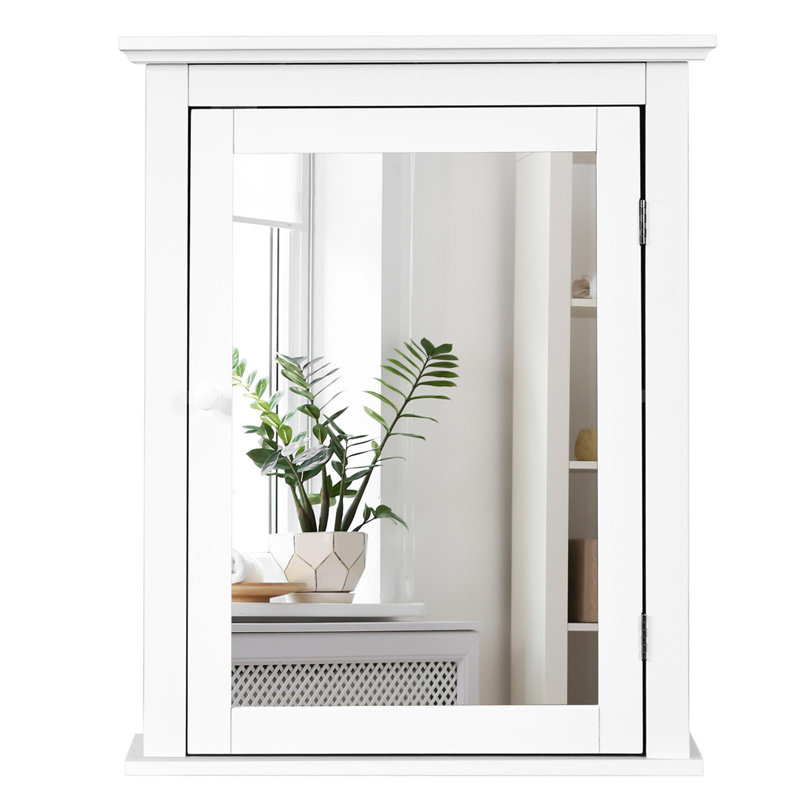 Armoire à pharmacie à 1 porte avec 6 tablettes réglables Jewlian
