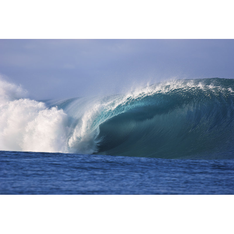 Teahupoo Wave in Tahiti - Photographie sur toile tendue, H 8 po x l 12 po