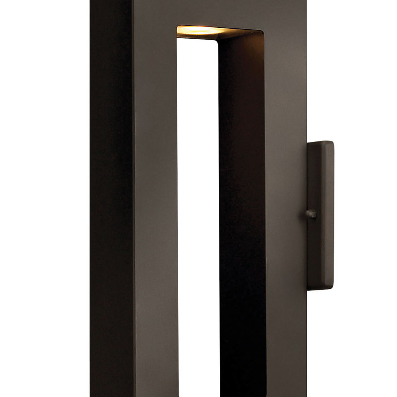 Atlantis 2 Light Outdoor Sconce, Bronze, 16" H x 2.75" W, LED