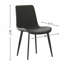 Chaise de salle à manger moderne - sièges rembourrés en similicuir avec pieds robustes en métal-395656557-400168890