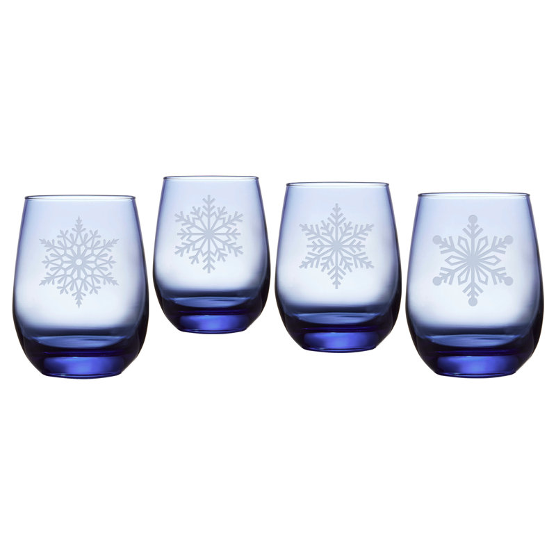 Verre à vin sans pied en papier, Bleu marée