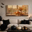 Citrouille orange et fleurs séchées sur toile murale rustique pour l'Halloween-514659125