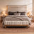 Tatum Mango Wood Bench with Upholstered Top