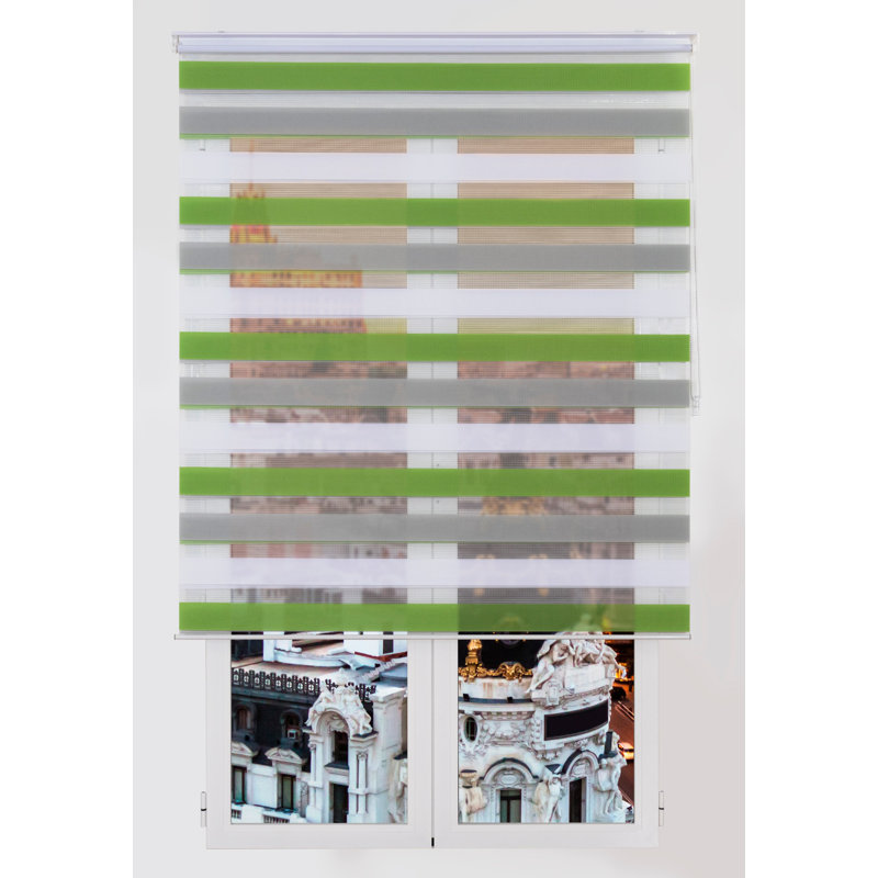 Semi Sheer Zebra Shades, 175 cm L x 145 cm W, Green