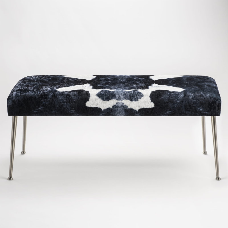 Yandell Velvet Upholstered Bench, H40 x W130 x D35cm