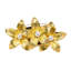 Three Flower Napkin Ring With Pearl Center