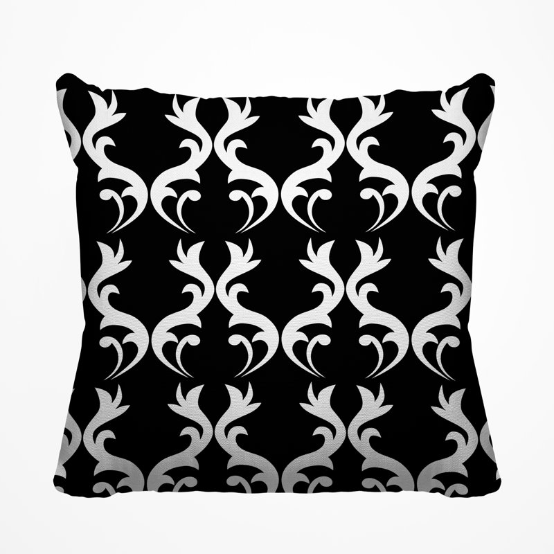 Housse et insert de coussin extérieur carré Galton, 19 po x l 19 po, Noir