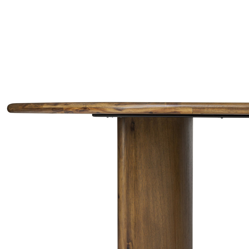 Paden Oval Dining Table, Worn Oak Veneer, 30" H x 94" W x 42" D