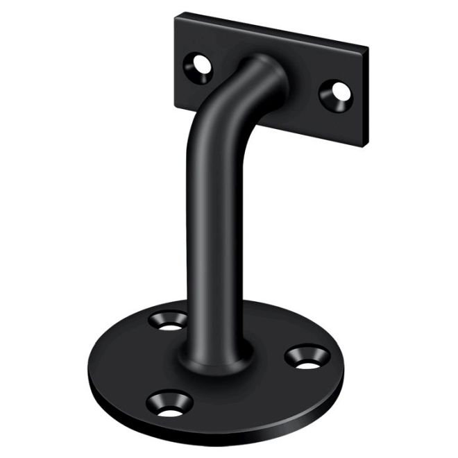 6A5C883FC8F24041AC78BA11A313C5EB Handrail Brackets, 3" Projection in Paint Black, Paint Black