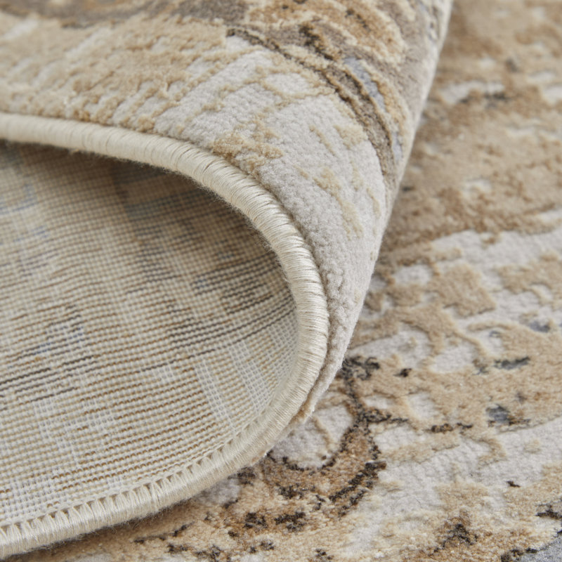 Neoma Viscose Oriental Indoor Rug, Round 7'9"