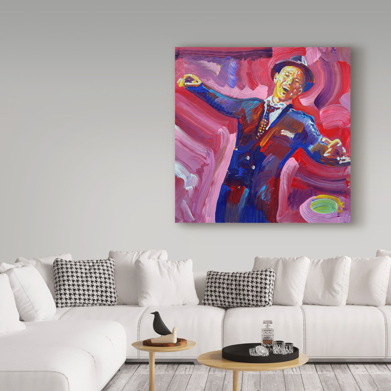 « frank sinatra », reproduction sur toile tendue, H 14 po x l 14 po x P 2 po