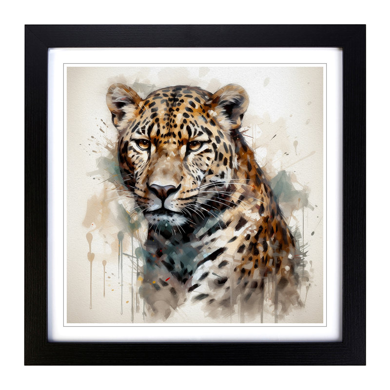 LeopardNo.6 - Framed Print, Black