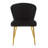 Modern Tufted Velvet Curved Back Dining Chair with Metal Legs-1119619463