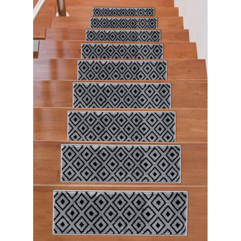 Tapis d'escalier Sargent, Gris foncé / Noir
