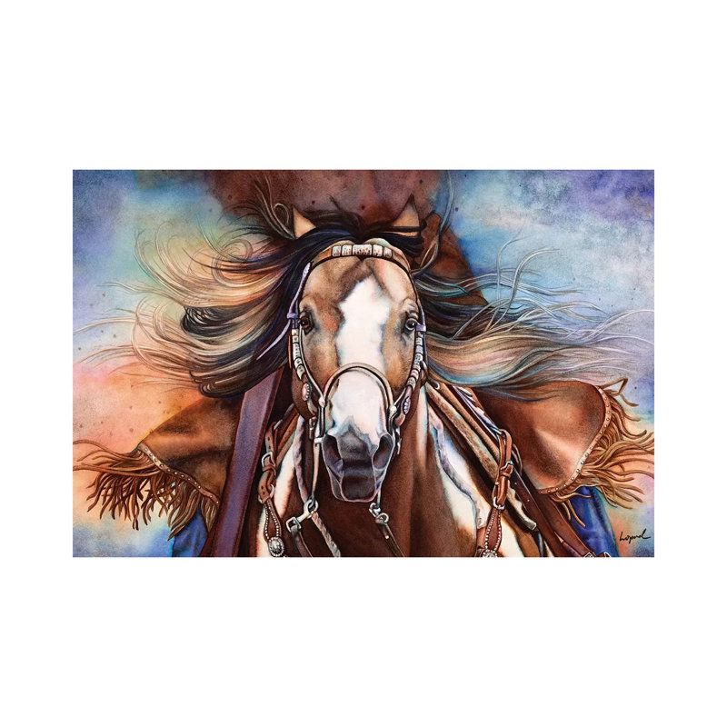 Point Point par Lisa Lopuck, reproduction d'art sur toile tendue, H 26 po x l 40 po x 1,5 po