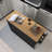 54.3" Solid Wood Countertop Kitchen Cart With Spice Rack & Towel Rack-721216828