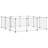 vidaXL Pet Cage Black Powder-coated steel Expandable-1295036492
