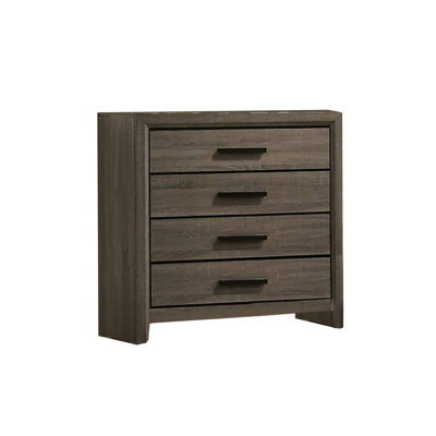 Commode 4 tiroirs en bois massif Janeanne