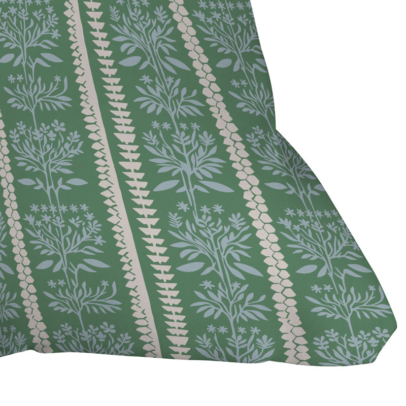 Coussin Holli Zollinger MILLIE STRIPE, Vert, Carré 16 po