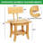 Two-Tier Shower Stool, Bamboo Bath Seat With Storage Shelf, Soap Dish And Shower Head Holder(Natural)