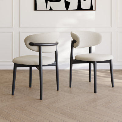 Fully Assembled Dining Chairs, Solid Wood Frame, Ready-to-Use Upholstered Chairs for Dining Room