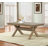 Raven Wood Trestle Extendable Dining Table with Leaf