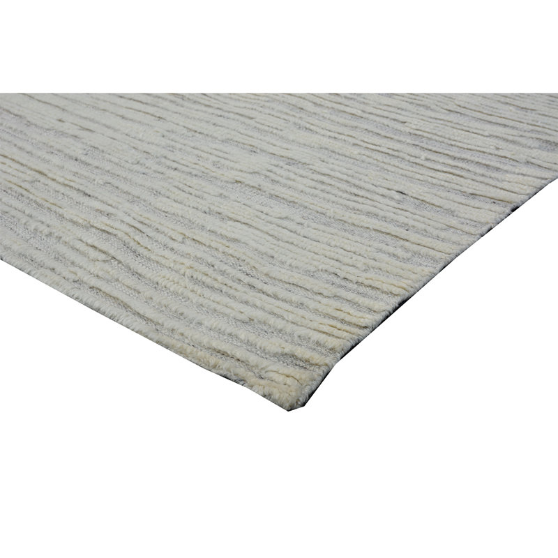 Tapis ivoire / argent noué à la main de haute qualité, Rectangle 8 pi x 10 pi