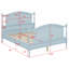 Base de lit en bois de style campagnard avec tête et pied de lit arqués et support à lattes-1141526352-1141526353