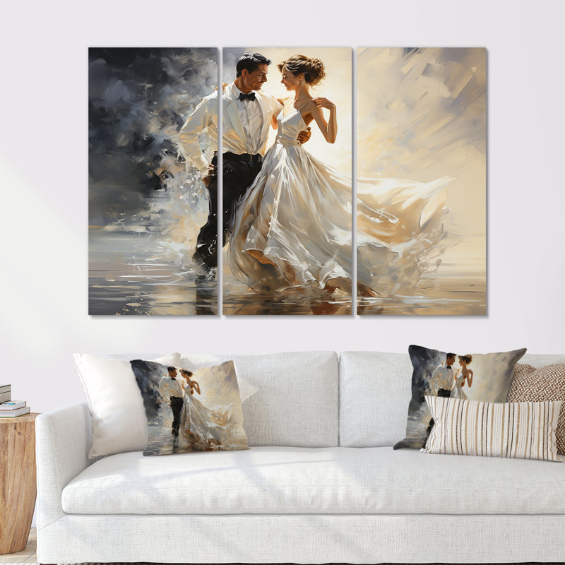 Couple Dance Ballroom Waltz III - ensemble d'art mural de danse, H 40 po x l 60 po