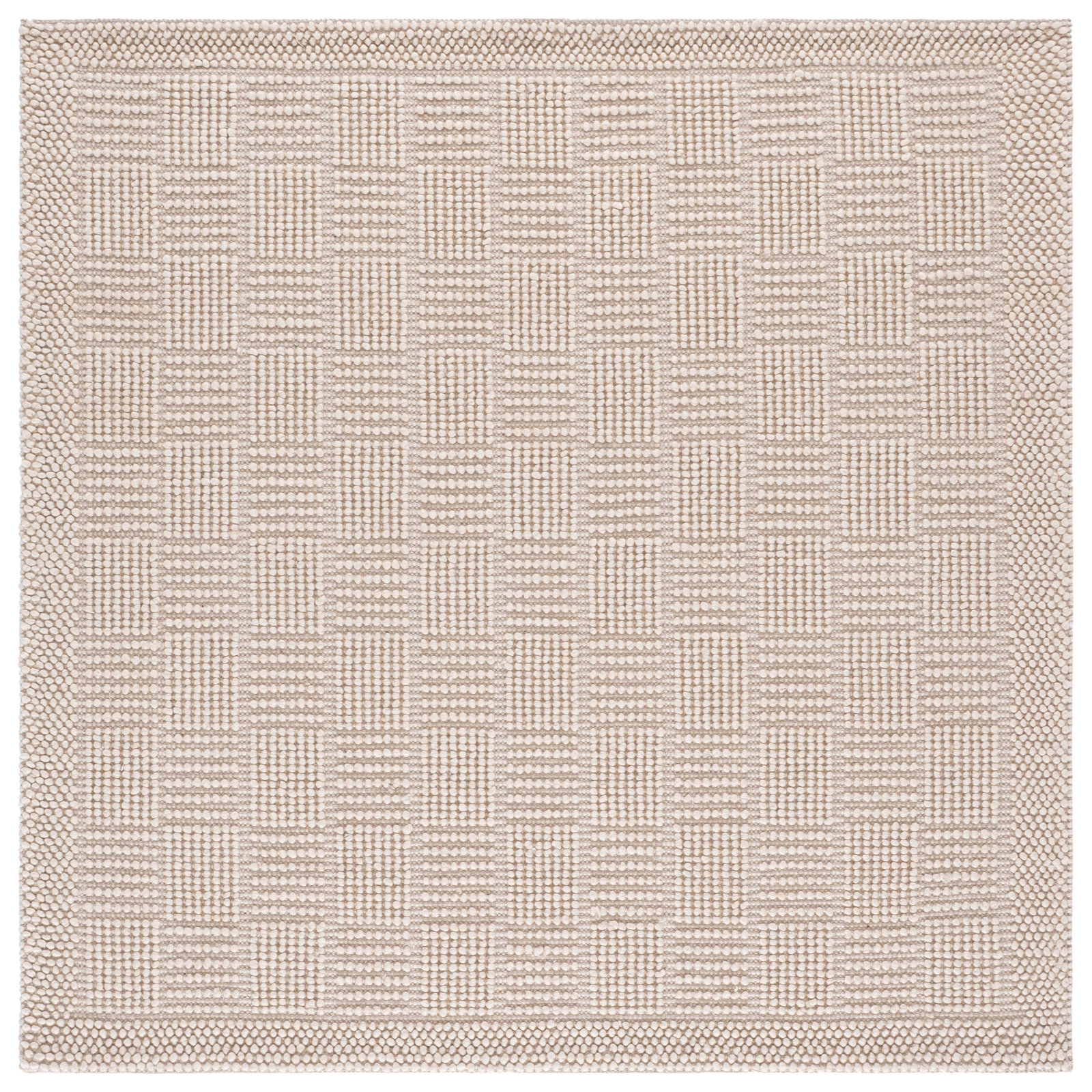 Hand-Woven Wool Rug, Square 6'