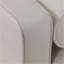 Coussin rembourré en similicuir de style contemporain blanc cassé 1pc