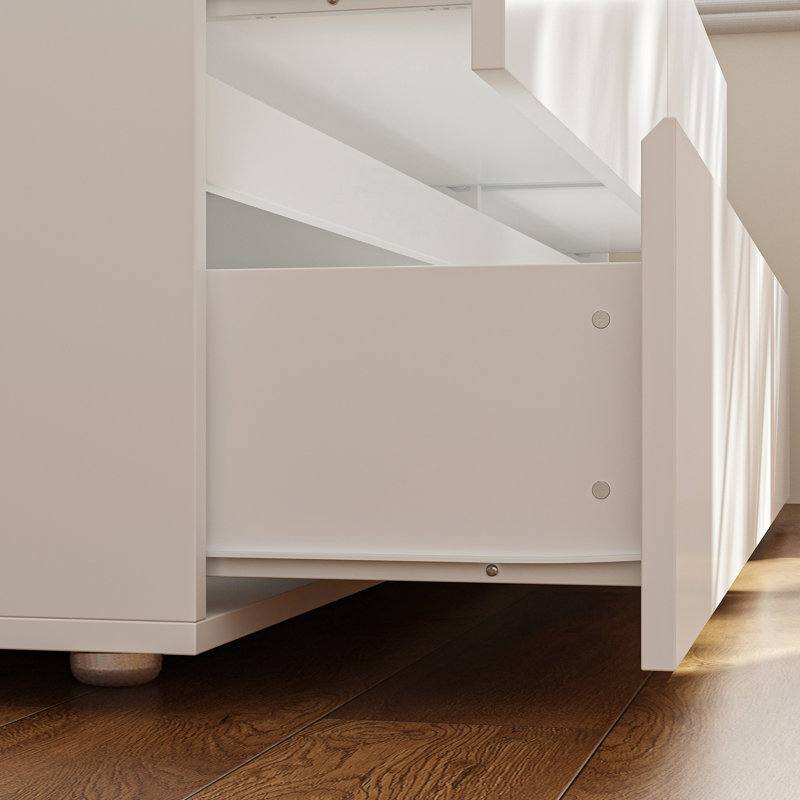 Commode 6 tiroirs l 59 po, Blanc