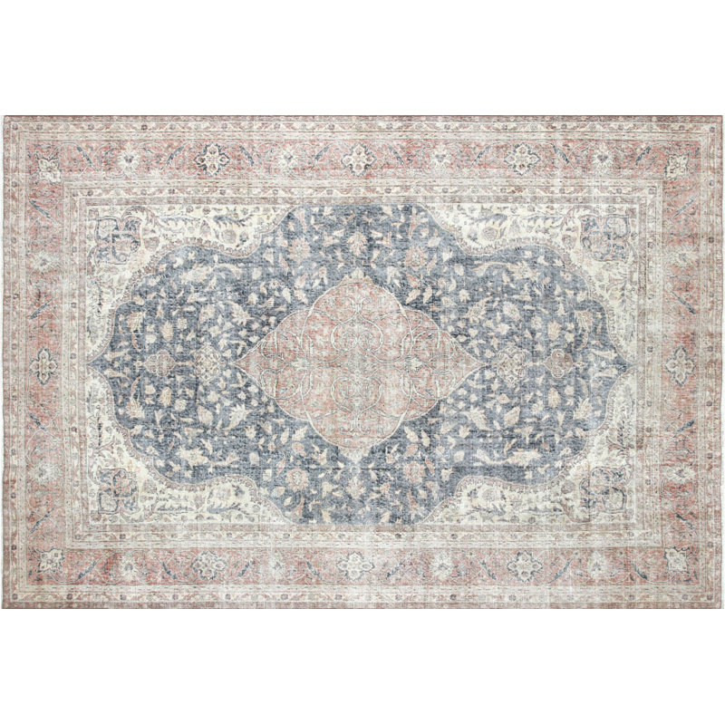 Tapis unique en laine noué à la main de style années 1960 de 7 pi 11 po x 11 pi 6 po bleu / gris
