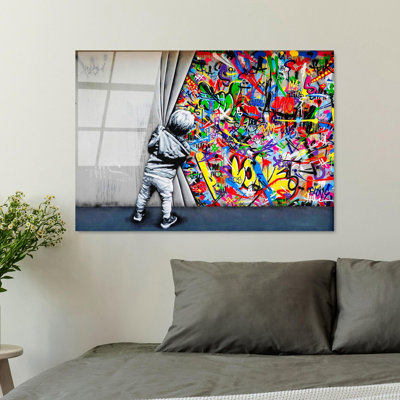 Stunning Tempered Glass Wall Art Painting, 27.6 x 39.4 inches | 100% Tempered Glass, Thickness: 0.16 inches | Elegant Home Decor for Living Room or Office, Durable & Easy to Clean, Perfect Gift Idea
