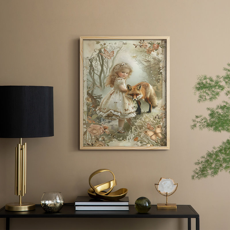 «WOMEN Series CDIV», reproduction encadrée - bois massif, Naturel, H 11 po x l 9 po