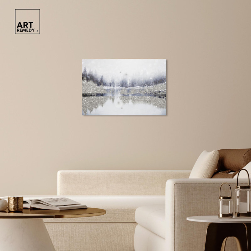 «Forest Forest Sparkle Canvas Glam Winter» par Art Remedy, Toile tendue, H 24 po x l 36 po