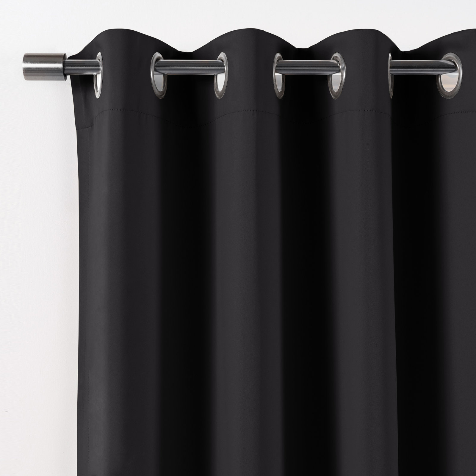 Schaeffer Blackout Thermal Curtain Panel Set, Black, 52" W x 84" L