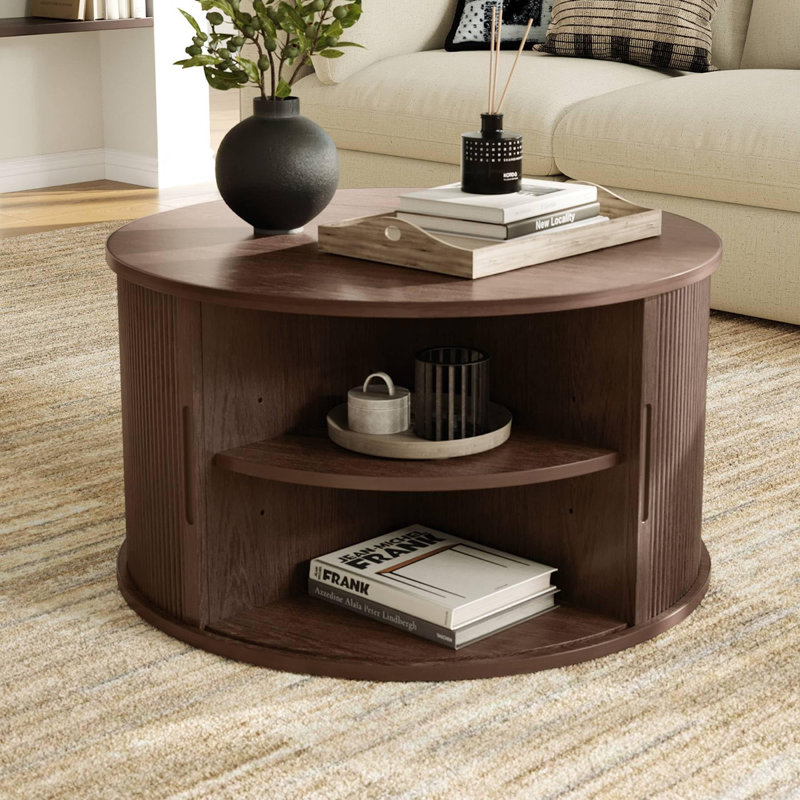 Table basse à tambour 31,5 ", Noyer