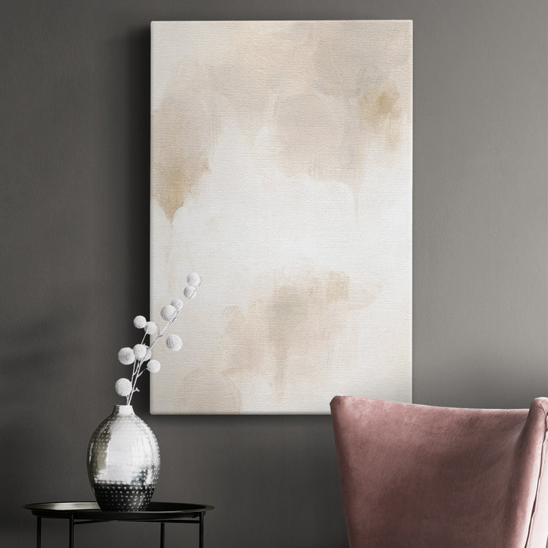 Neutre lueur II - peinture sur toile tendue, H 36 po x l 24 po x P 1 po
