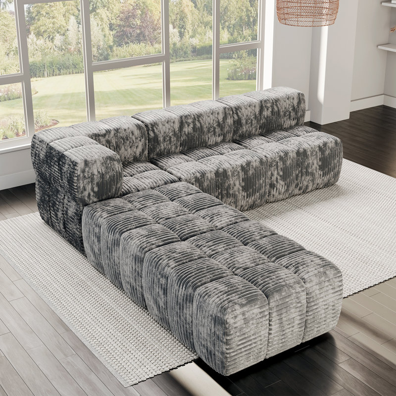 Dietrick Modern Sofa, Brown Velvet