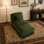 Canapé sans accoudoirs 1 place avec repose-pieds en chenille Windsor - vert-1488855733