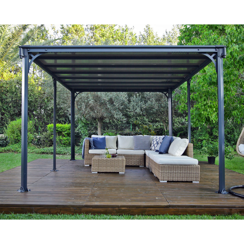 Milano 3m Metal Gazebo, 225cm H x 309cm W x 426cm D