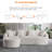 2-piece Boneless L-shaped Sectional Sofa With Curved Design And Left-facing Chaise-803724249