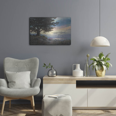  'Blue Ridge Morn' by Campbell Frost Metal Wall Art, 24" x 16"