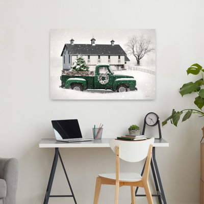 Arbre de Noël contemporain enneigé, art d'hiver