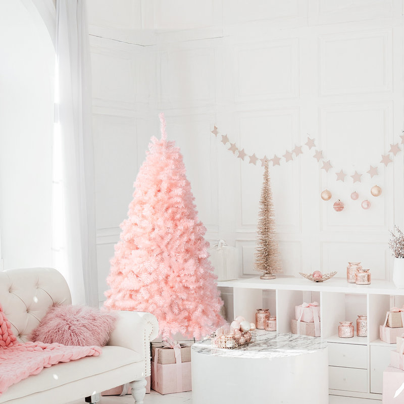 6 Ft. Pink Artificial Christmas Tree Pine Tree With 1000 Branch Tips
