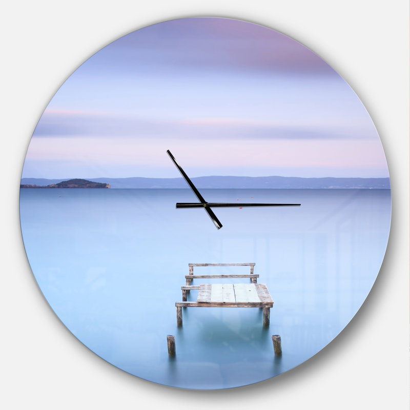 Bright Purple Sky - Modern wall clock, Oversized